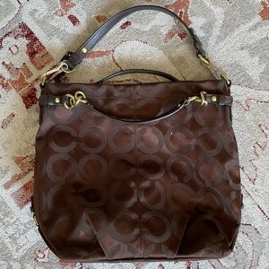 Chocolate Brown Coach Monogram Purse
